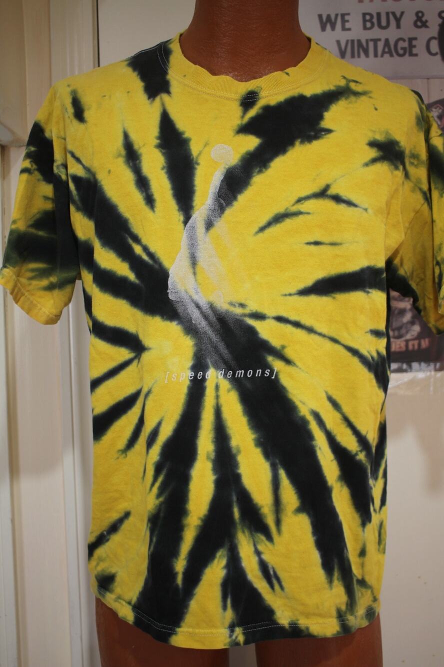 Wake Forest Basketball Tie Dye Shirt Mens Large Yellow Black NCAA Graphic Tee